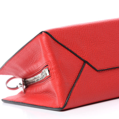 Balenciaga Grained Calfskin Plate Hardware Papier A6 Zip Around Tote Rouge Houx 6 of 10