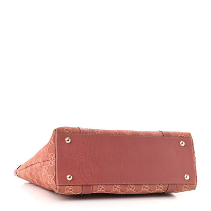 Gucci Suede Guccissima Medium Abbey Tote Pink 4 of 10