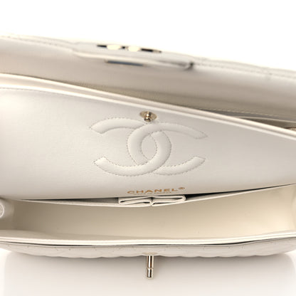 Chanel Caviar Quilted Medium Double Flap White 5 of 10