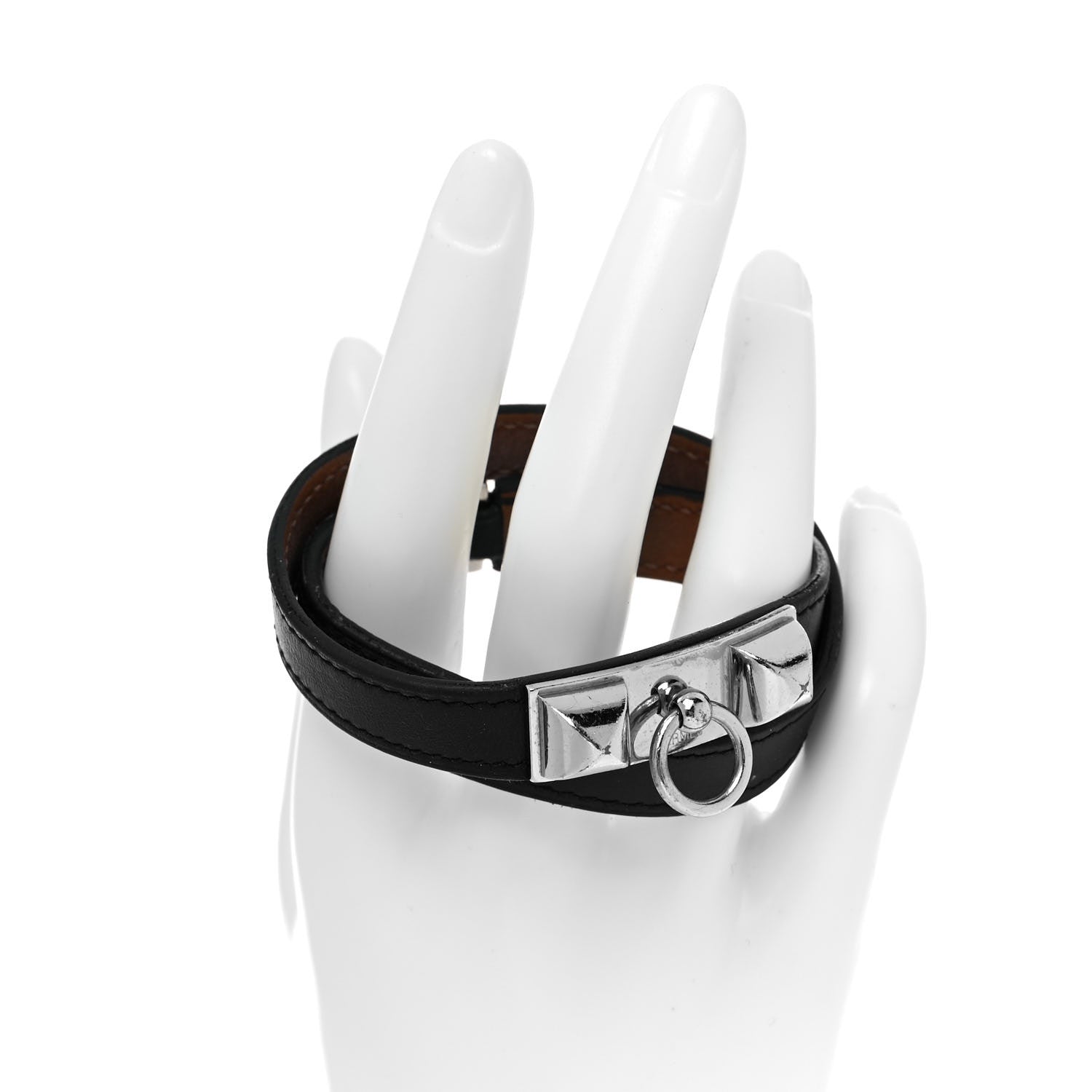 Hermes Swift Rivale Double Tour Bracelet Black 2 of 11