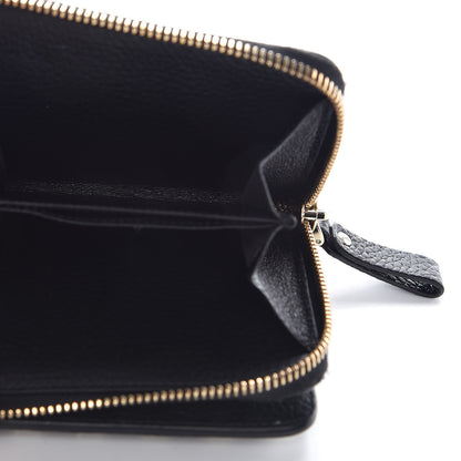 Valentino Garavani Pebbled Calfskin Rockstud Compact Zip Around Wallet Black 6 of 10