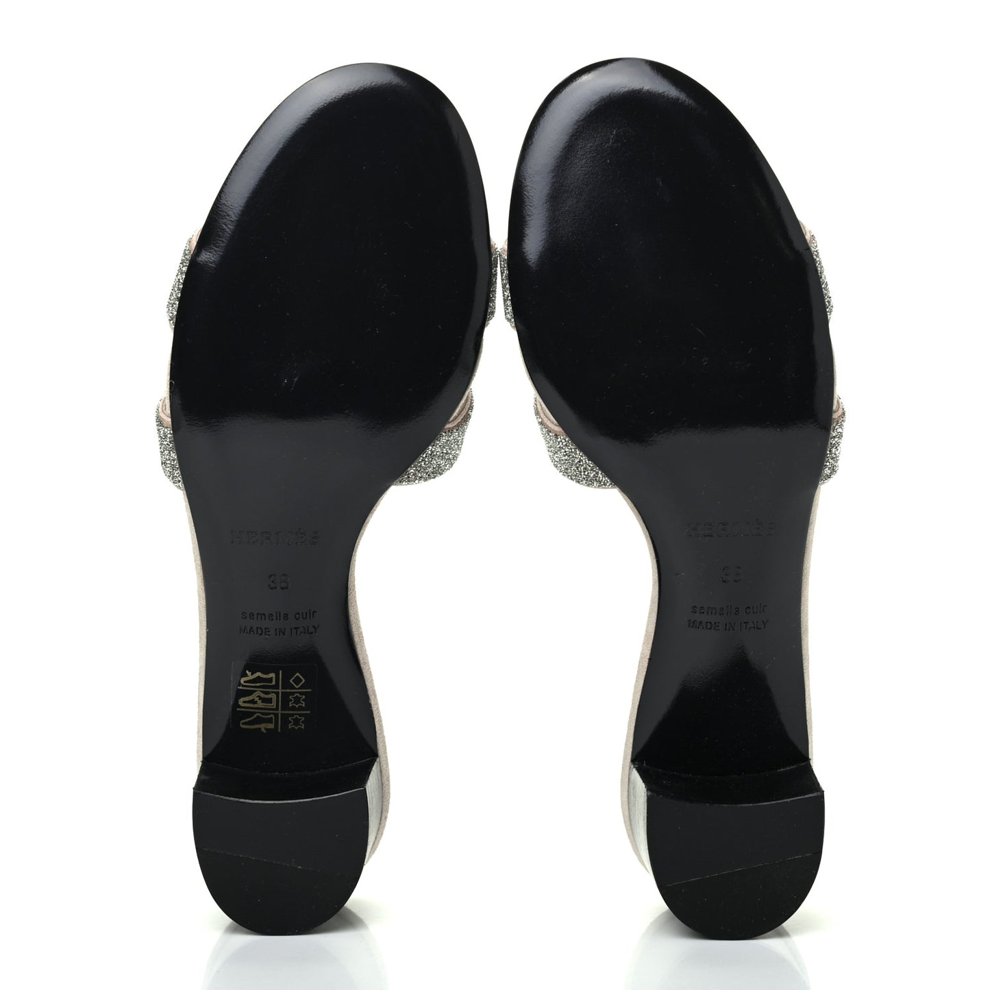 Suede Goatskin Crystal Oasis Sandals 38