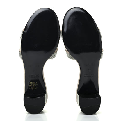 Hermes Suede Goatskin Crystal Oasis Sandals 38 5 of 11