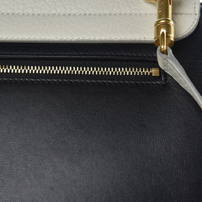 Celine Bullhide Calfskin Nubuck Small Tri-Color Trapeze White 12 of 13