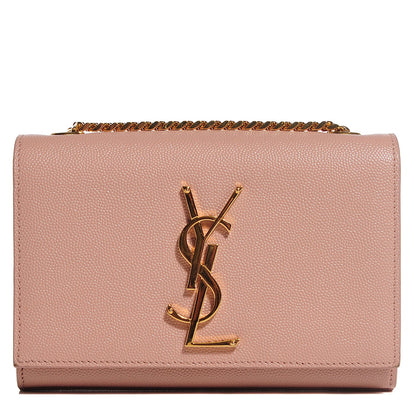 Saint Laurent Grain De Poudre Small Classic Monogram Satchel Pale Pink 1 of 8