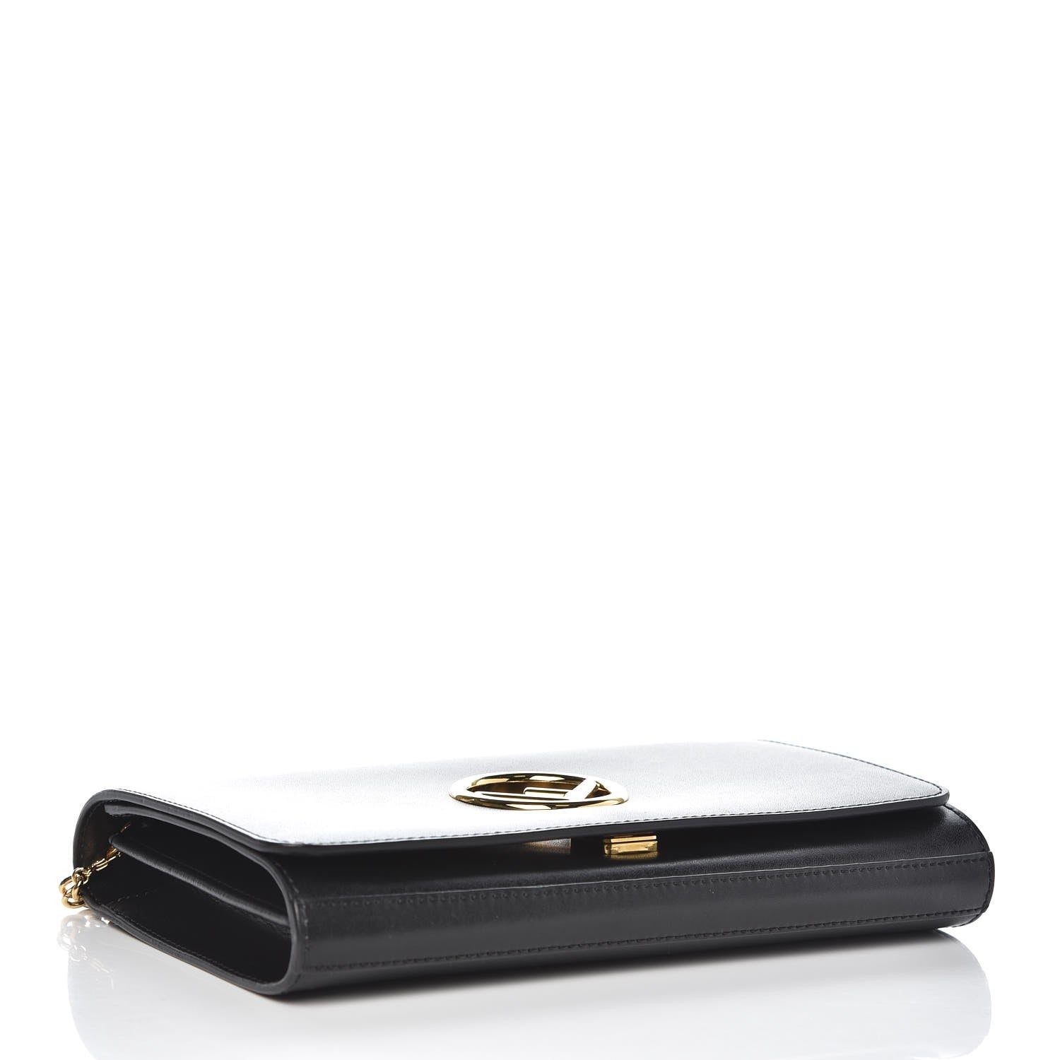 Fendi Vitello Liberty Lucido F is Fendi Wallet on Chain Black 4 of 7