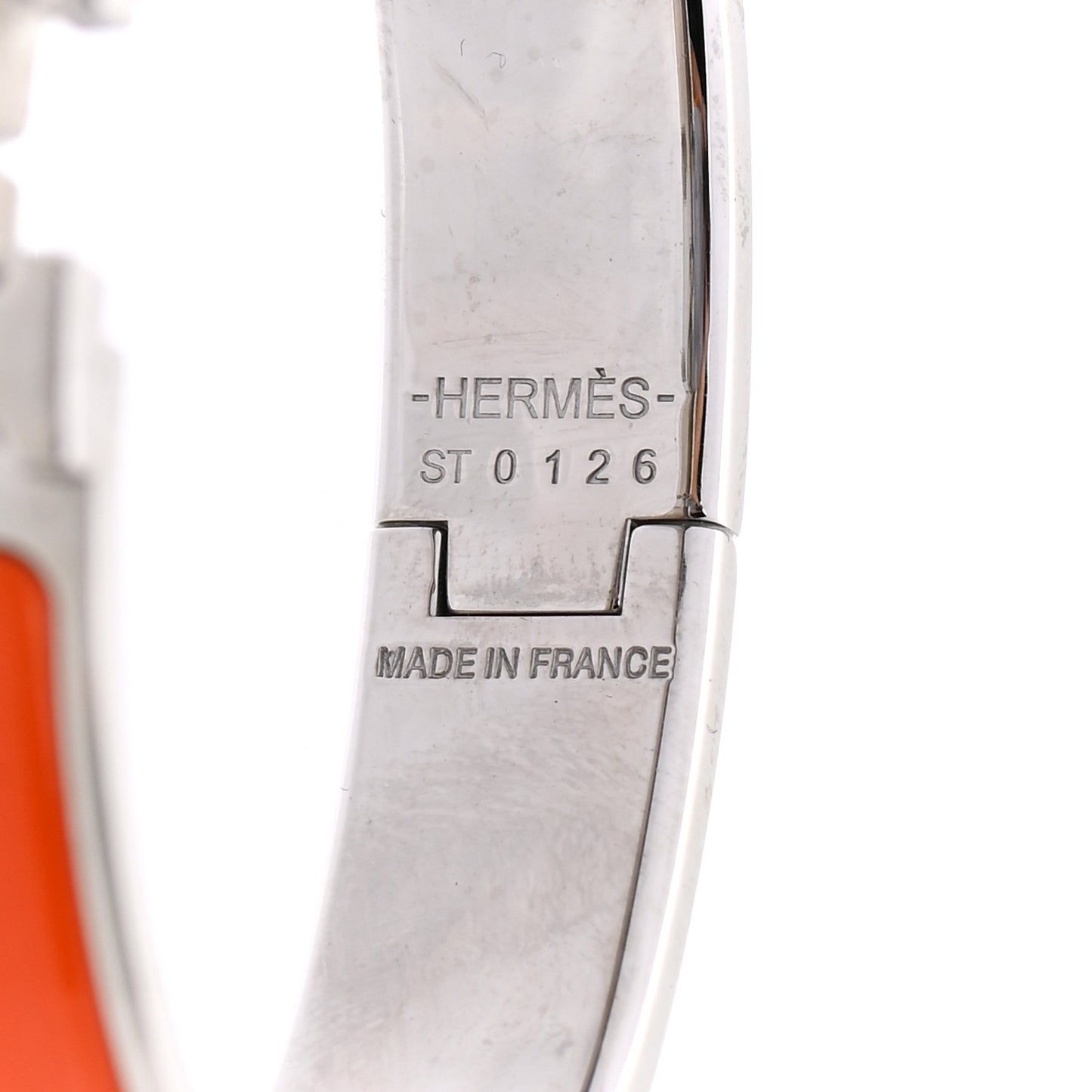 Enamel Narrow Clic Clac H Bracelet PM Orange