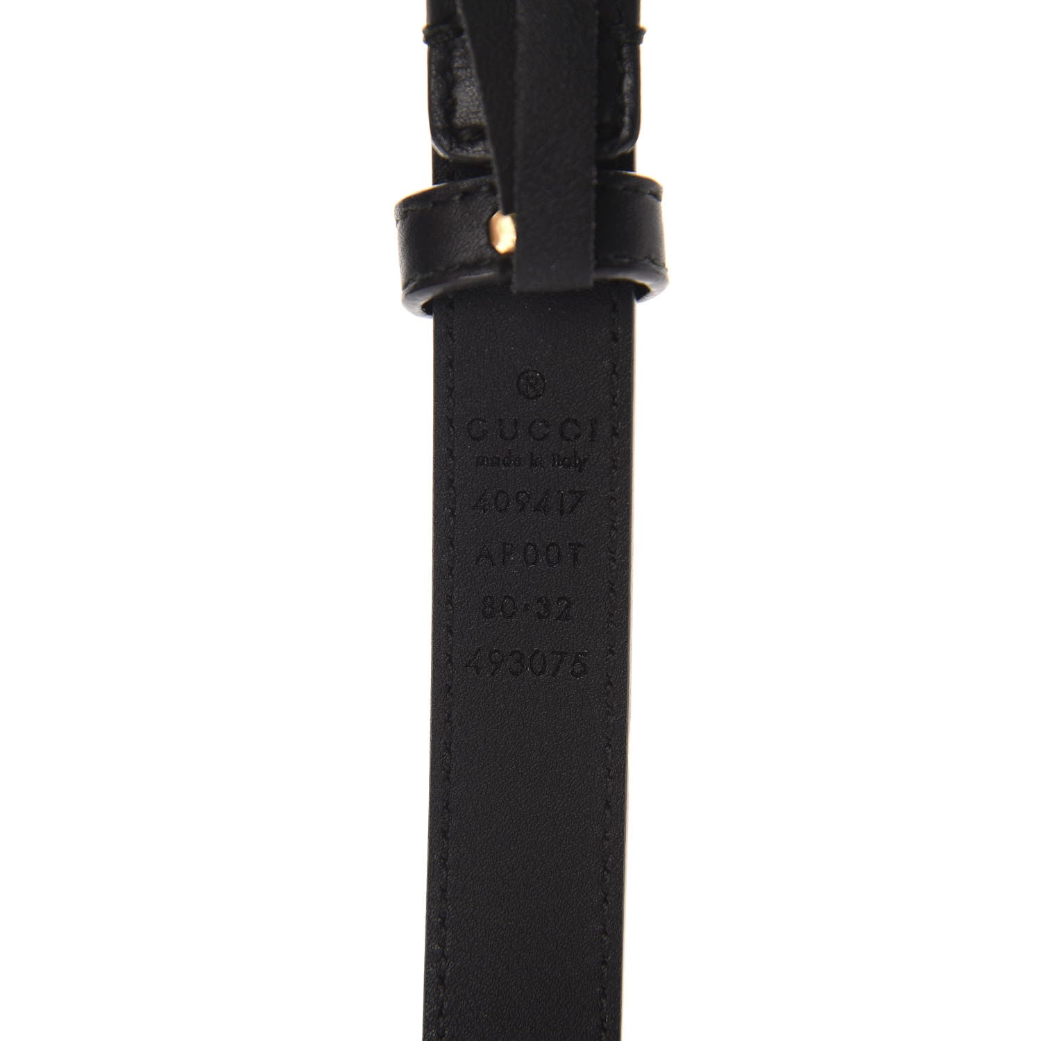 Gucci Calfskin Double G 20mm Belt 80 32 Black 3 of 3