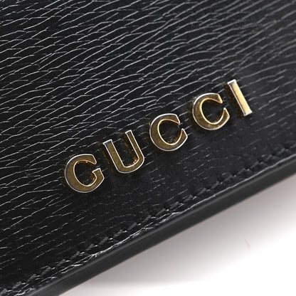 Gucci Azalea Calfskin Script Card Case Black 9 of 10
