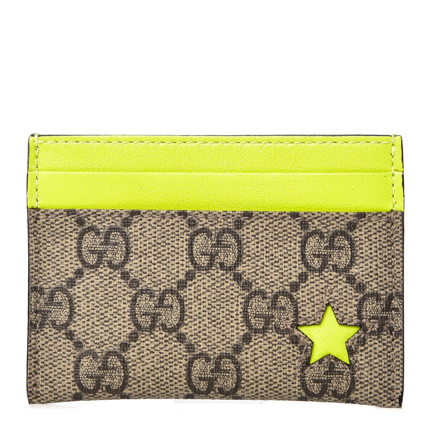 Gucci GG Supreme Stars Card Holder Yellow 1 of 7