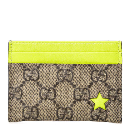 Gucci GG Supreme Stars Card Holder Yellow 1 of 7