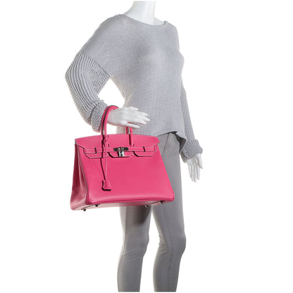 Hermes Epsom Candy Birkin 35 Rose Tyrien and Rubis 2 of 22