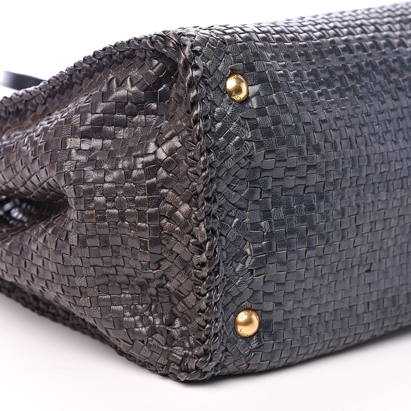Goatskin Woven Medium Tote Moro
