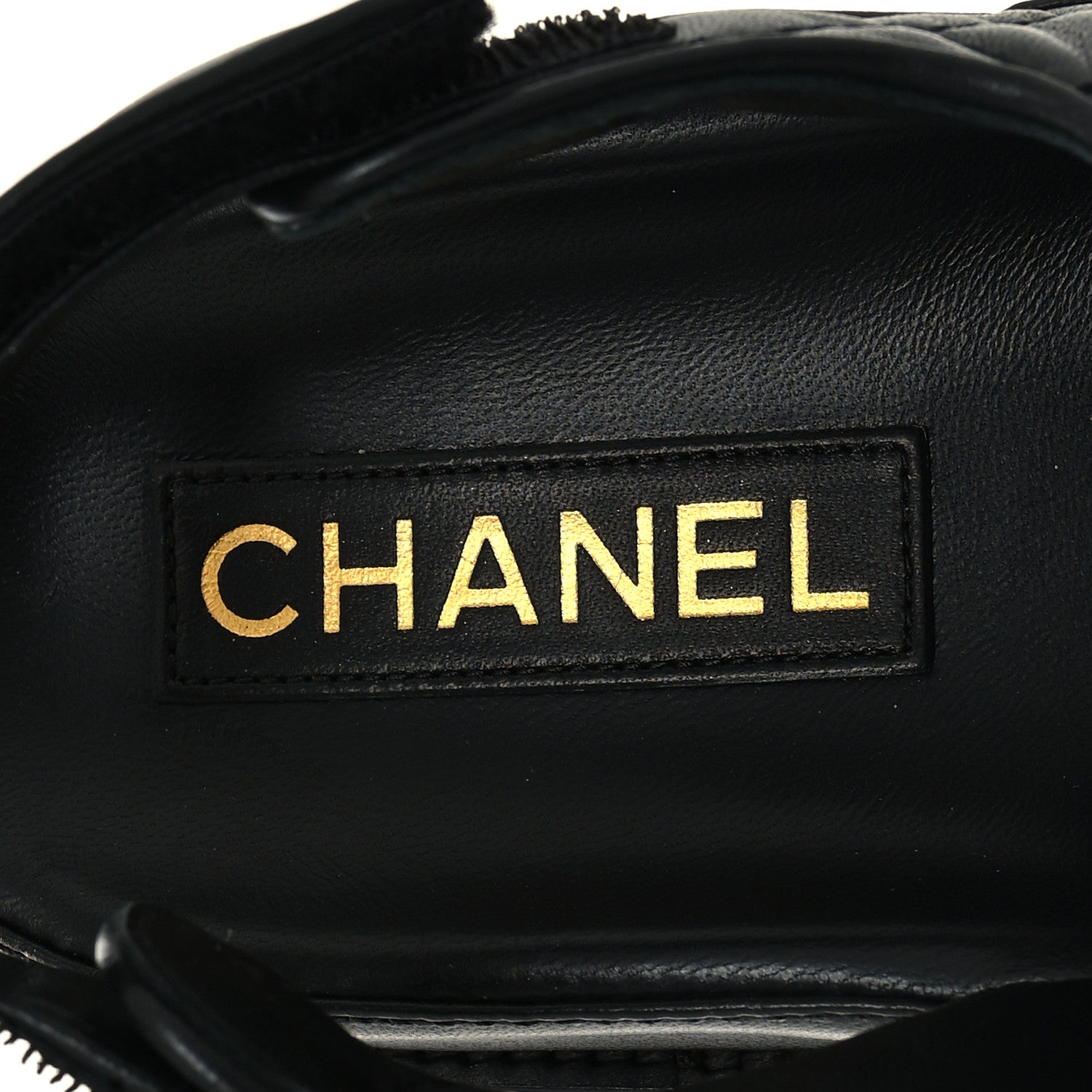 Chanel Lambskin Velcro CC Crystal Pearl Bow Dad Sandals 41.5 Black 8 of 9