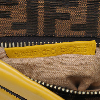 Fendi Vitello Zucca Large Peekaboo Iconic Satchel Yellow Tobacco 8 of 8