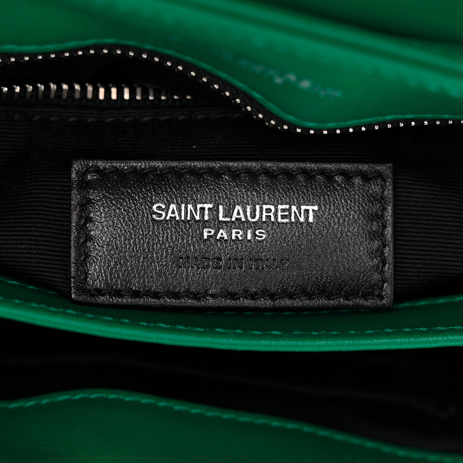 Saint Laurent Calfskin Y Quilted Monogram Toy Loulou Crossbody Bag Green Field 6 of 10