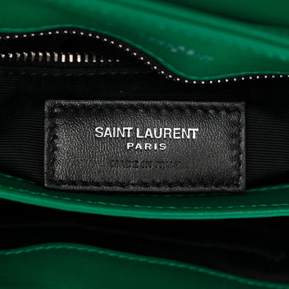 Saint Laurent Calfskin Y Quilted Monogram Toy Loulou Crossbody Bag Green Field 6 of 10
