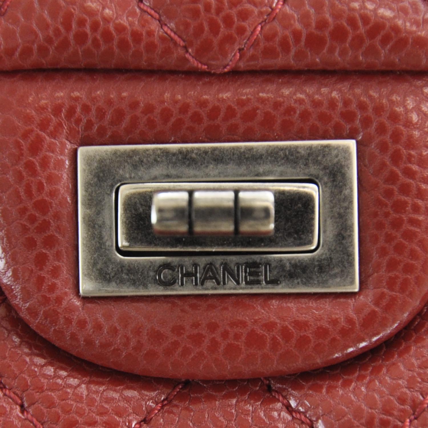 Chanel Caviar Easy 2.55 Messenger Flap Bag Red 9 of 9