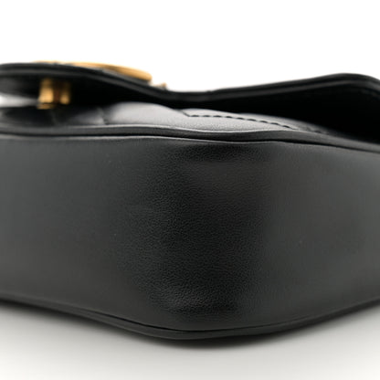 Gucci Calfskin Matelasse Super Mini GG Marmont Shoulder Bag Black 10 of 12