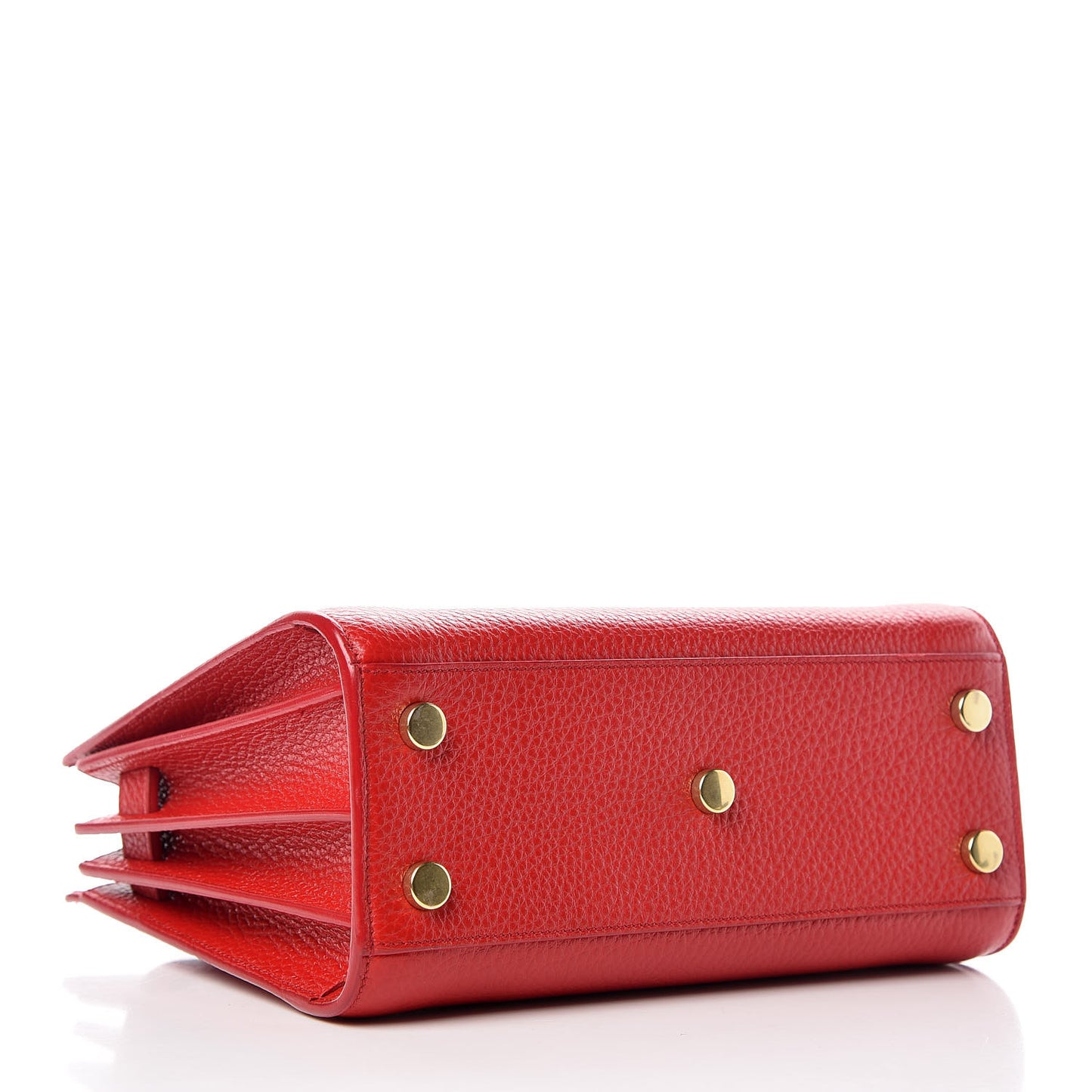 Grained Calfskin Nano Sac De Jour New Red