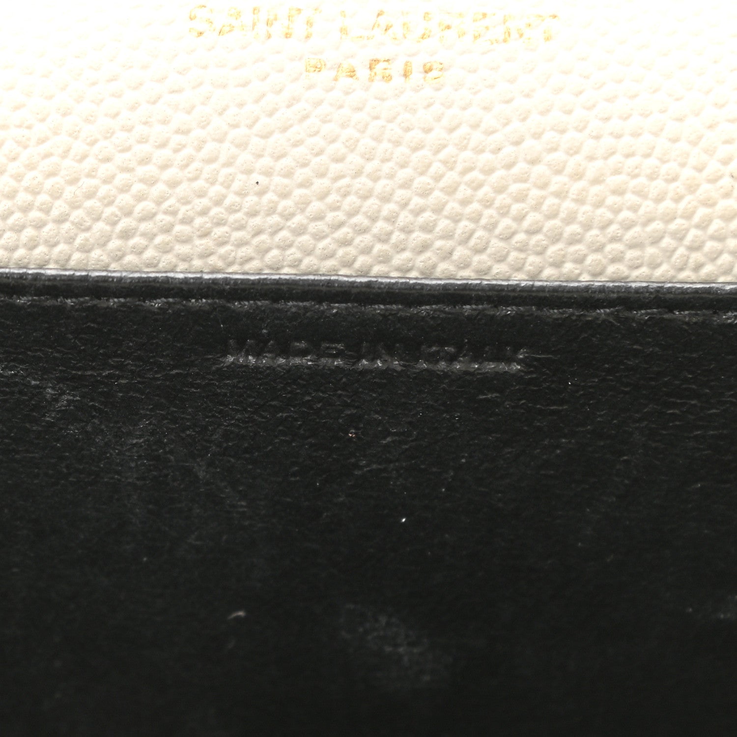 Saint Laurent Grain De Poudre Monogram Uptown Chain Wallet Crema Soft 8 of 11