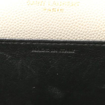 Saint Laurent Grain De Poudre Monogram Uptown Chain Wallet Crema Soft 8 of 11