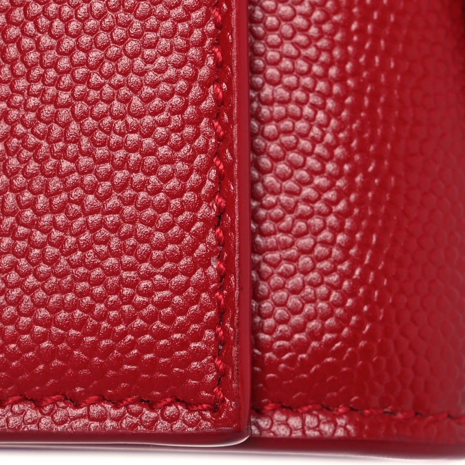Saint Laurent Grain De Poudre Small Classic Monogram Kate Tassel Satchel Red 12 of 12