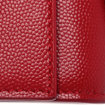 Saint Laurent Grain De Poudre Small Classic Monogram Kate Tassel Satchel Red 12 of 12