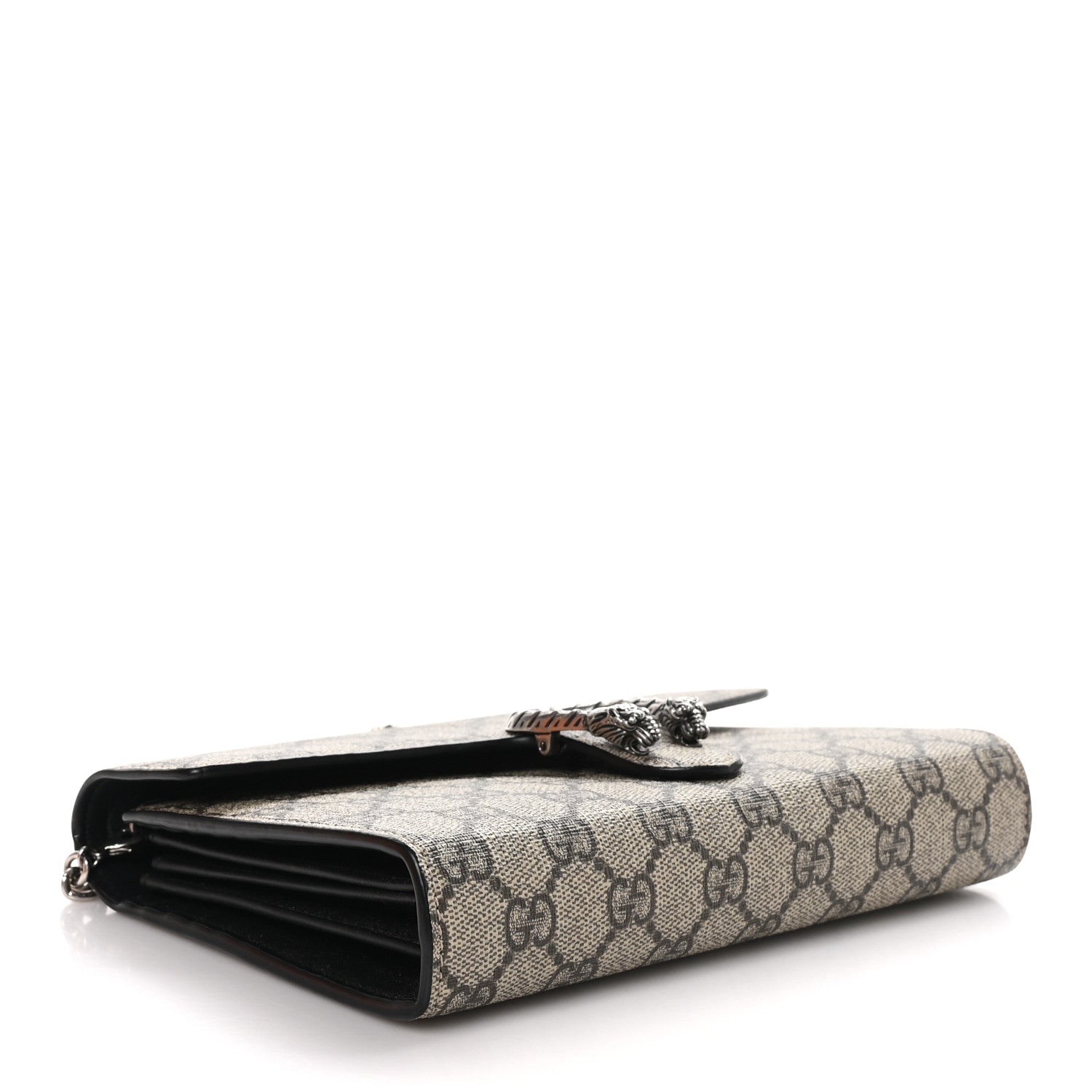 Gucci GG Supreme Monogram Mini Dionysus Chain Wallet Black 4 of 12