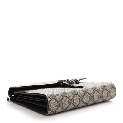 Gucci GG Supreme Monogram Mini Dionysus Chain Wallet Black 4 of 12