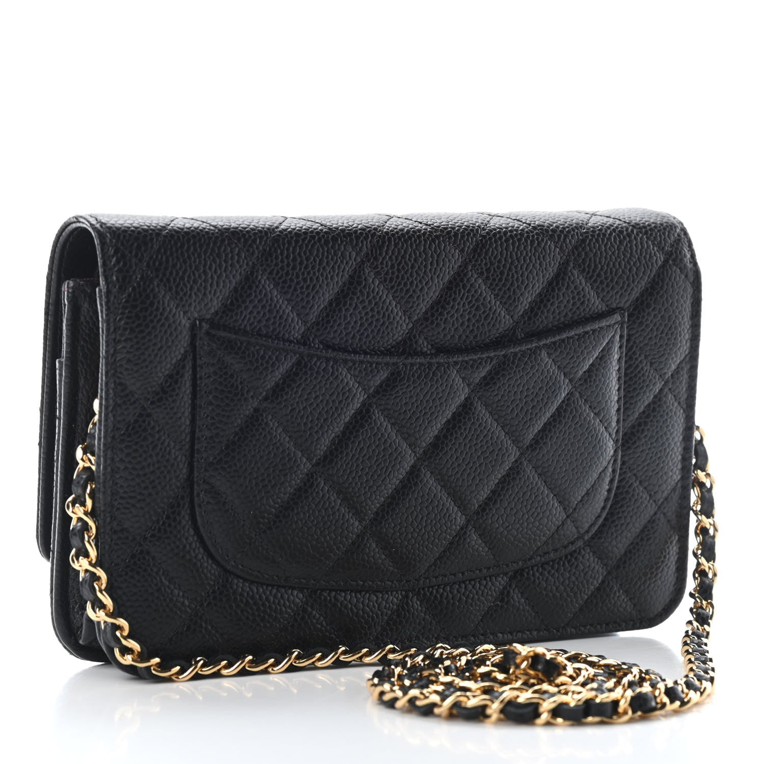Chanel Caviar Quilted Wallet On Chain WOC Black 3 of 10