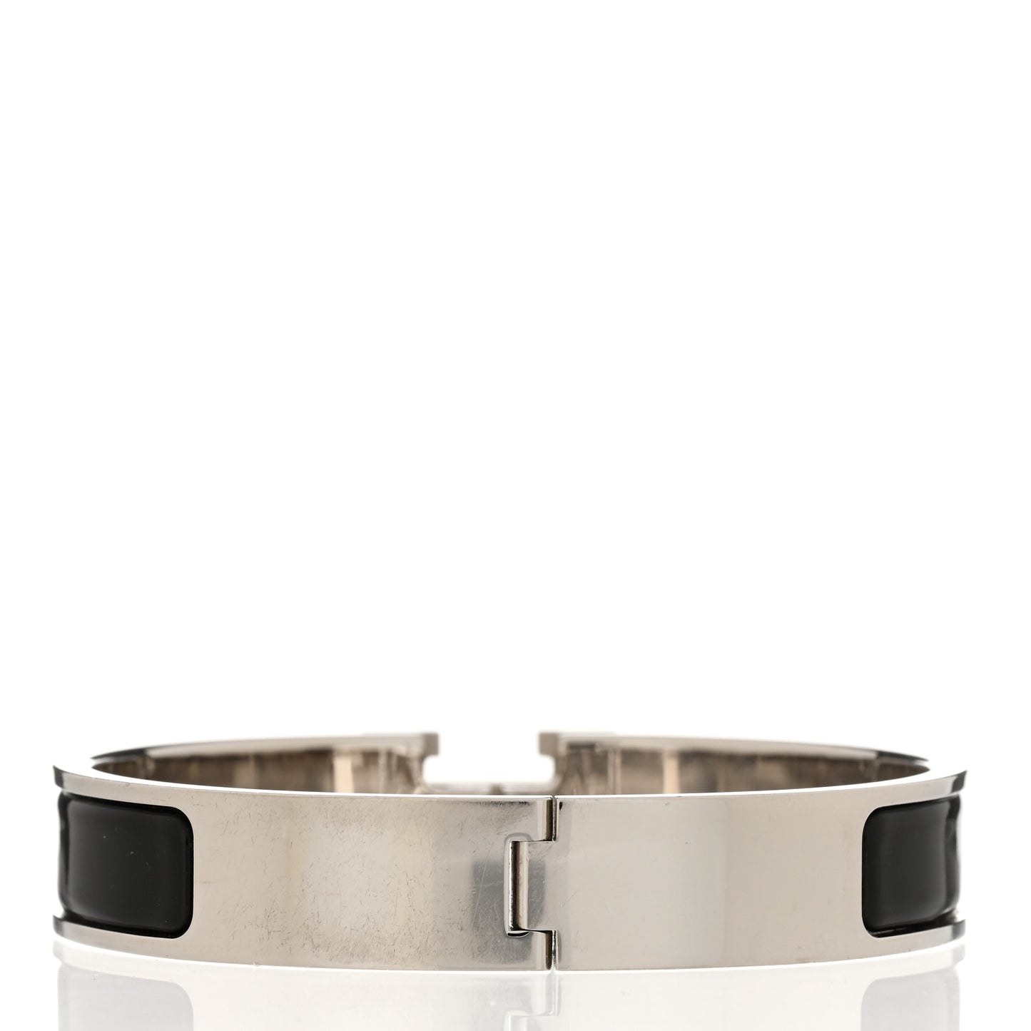 Enamel Narrow Clic Clac H Bracelet GM Black