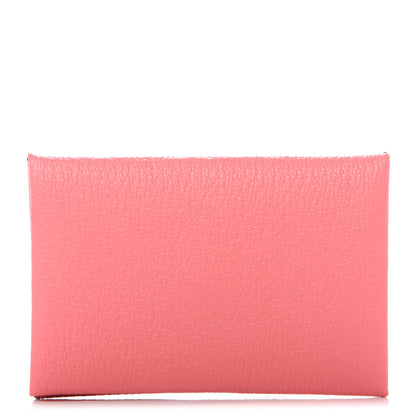 Hermes Chevre Mysore Calvi Card Case Rose Ete 1 of 10