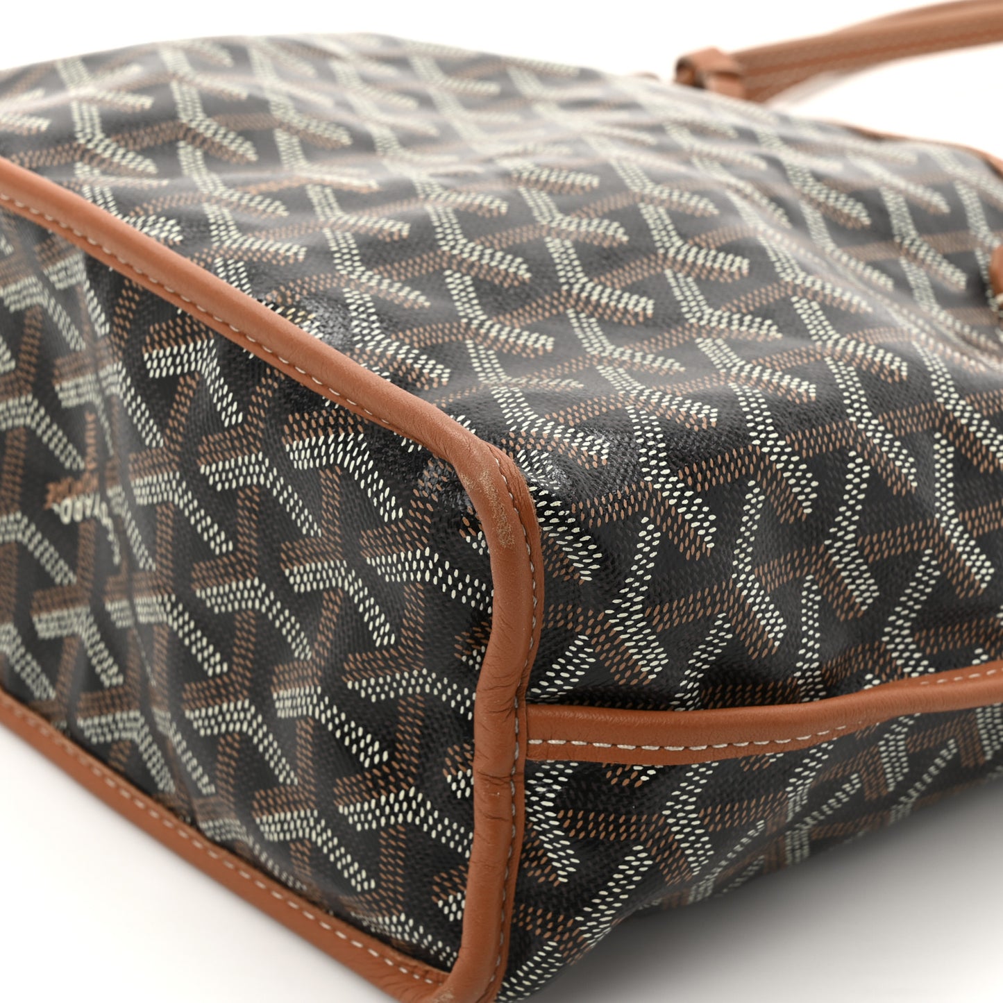 Goyardine Reversible Mini Anjou Black Gold