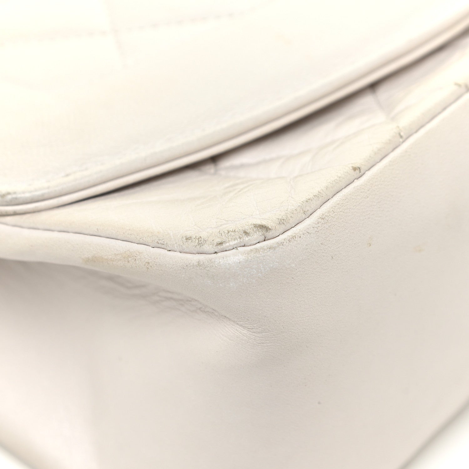 Chanel Lambskin Quilted Medium Single Flap White 22 of 24