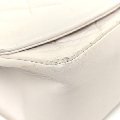 Chanel Lambskin Quilted Medium Single Flap White 22 of 24
