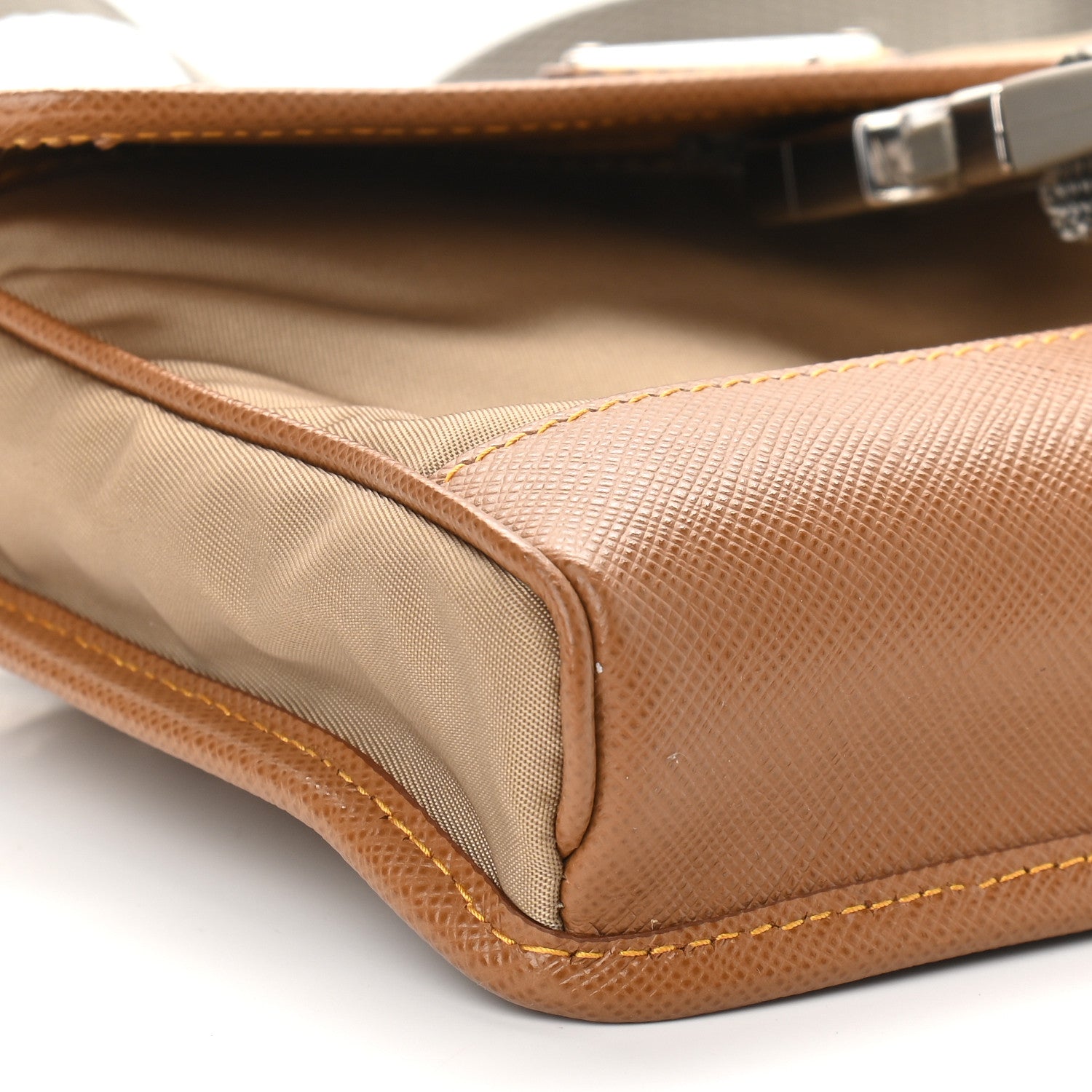 Prada Re-Nylon Saffiano Smartphone Case Crossbody Brown Grey 7 of 8