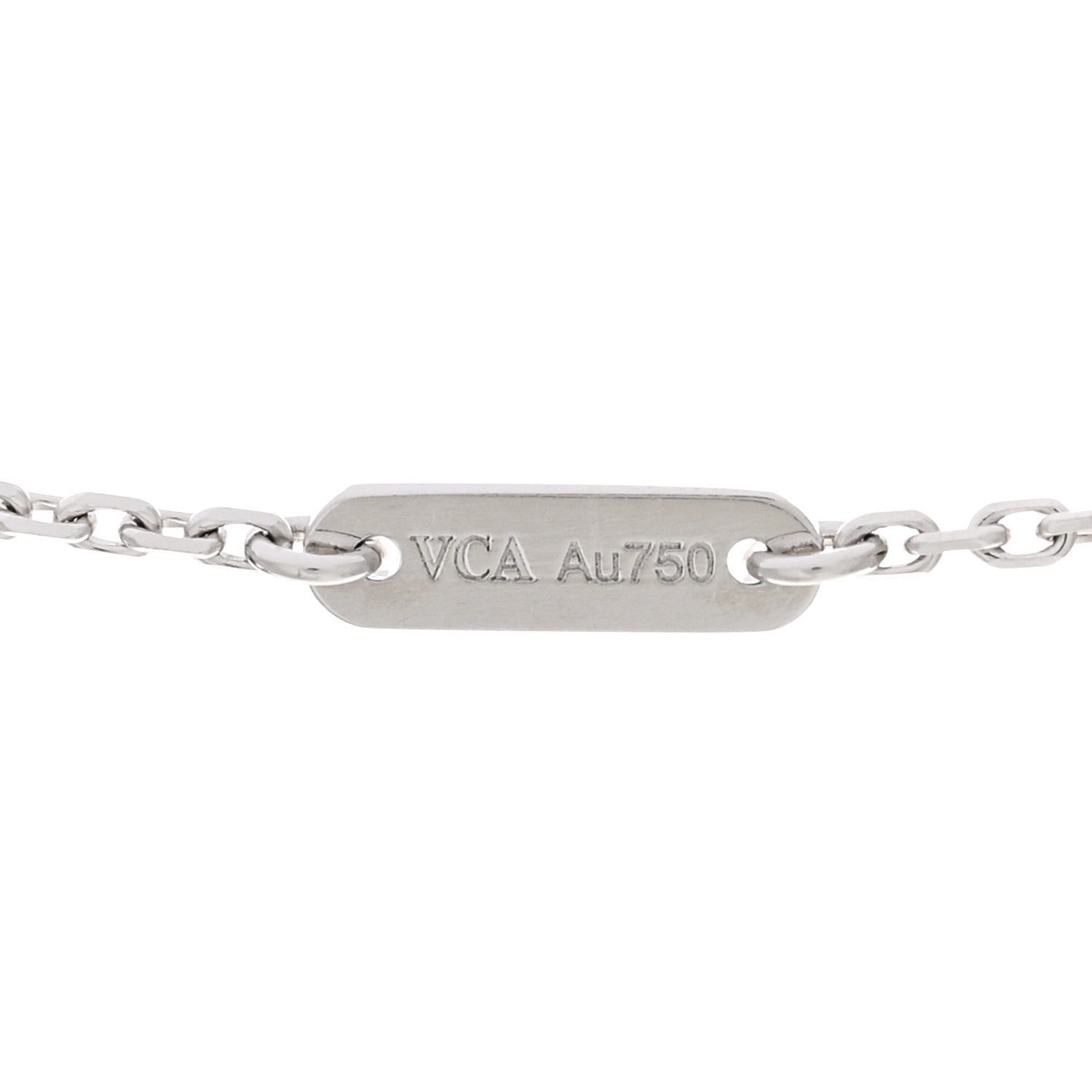 Van Cleef & Arpels 18K White Gold Diamond Sweet Alhambra Pendant Necklace 5 of 6