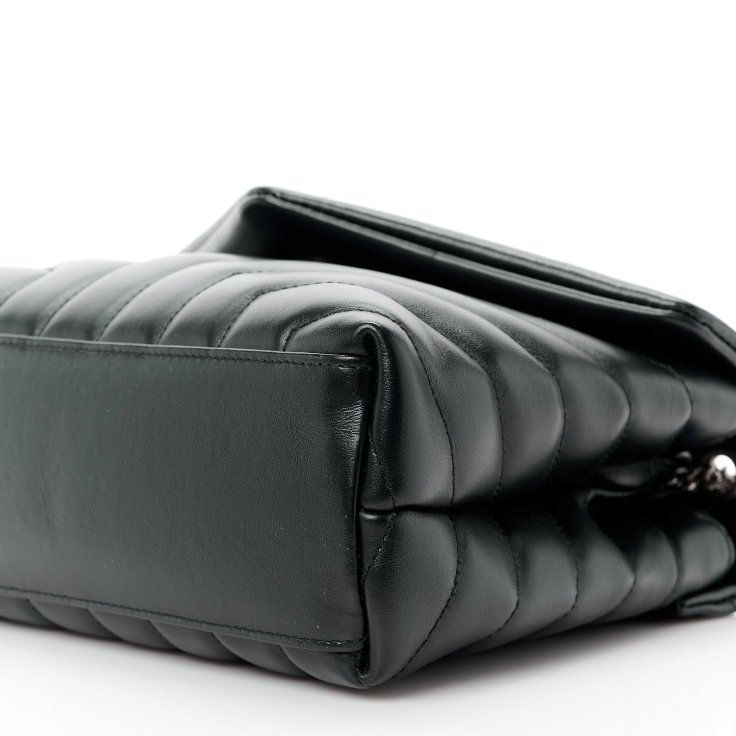 Saint Laurent Calfskin Y Quilted Monogram Small Loulou Chain Satchel Black 11 of 15