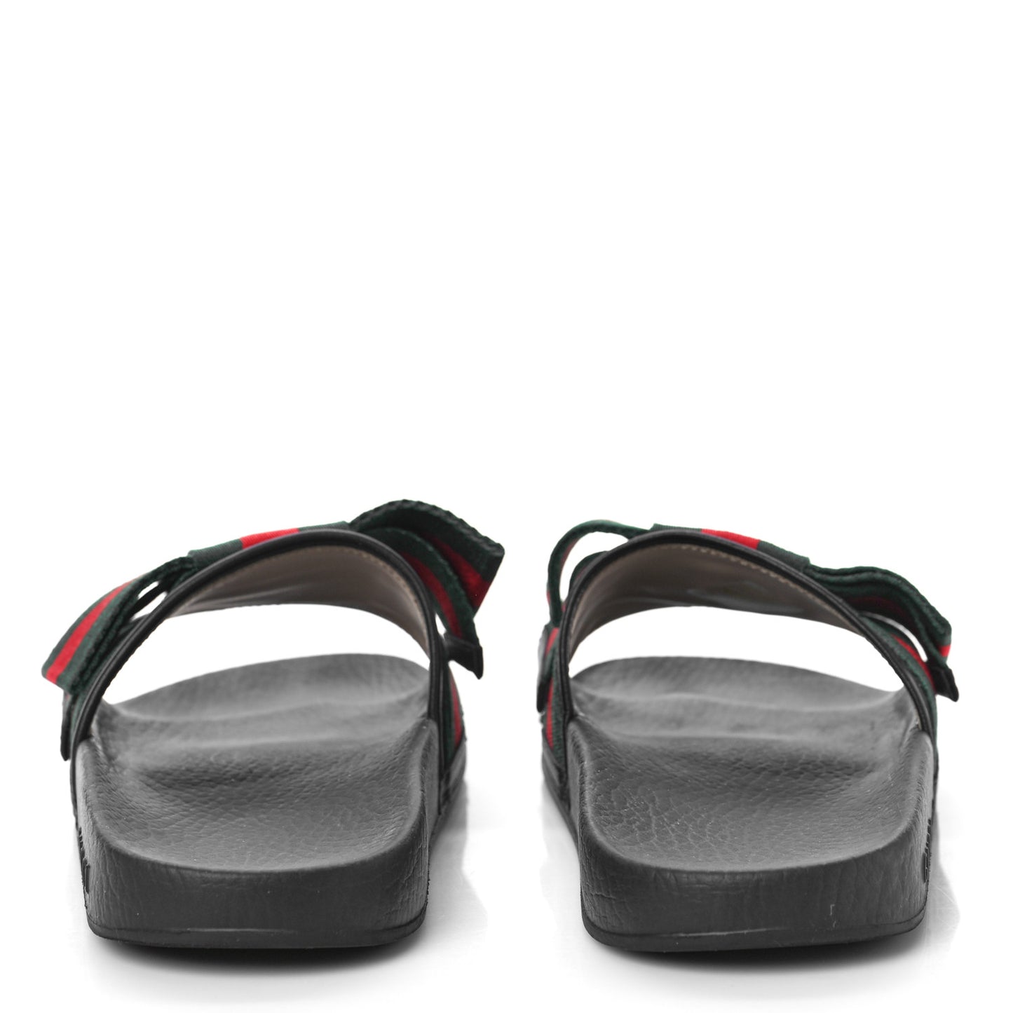 Satin Web Bow Slide Sandals 37 Black