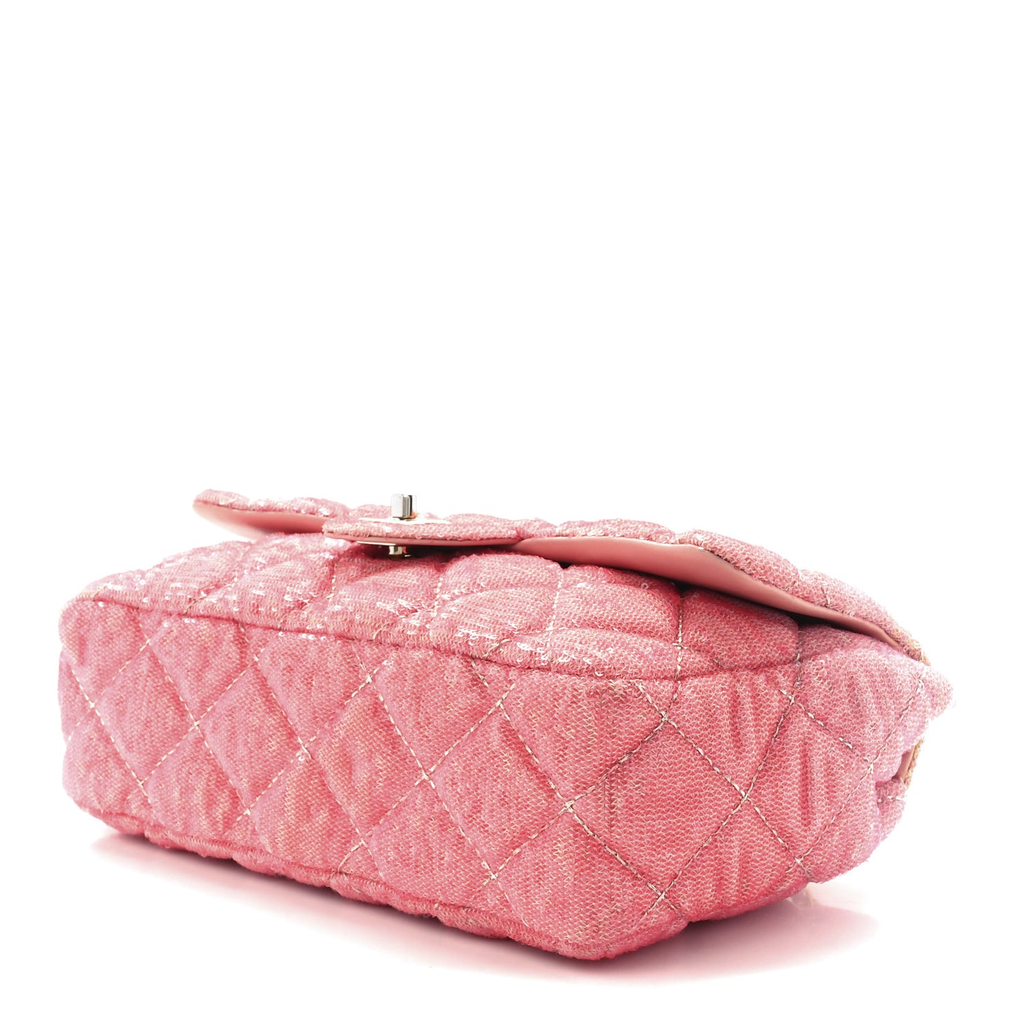 Sequin Quilted Ombre Medium Flap Yellow Pink