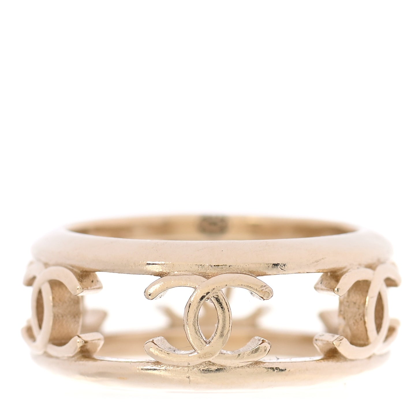 Metal Chain CC Ring 7 Golden