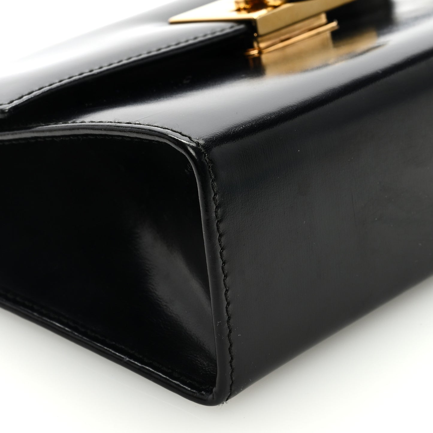 Brushed Calfskin Gancini Chain Crossbody Black