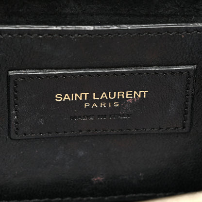 Saint Laurent Metallic Calfskin Small Classic Monogram Kate Satchel Pale Gold 6 of 17