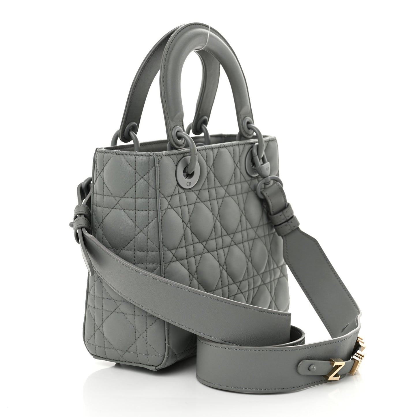 Ultra Matte Calfskin Cannage Small My ABCDior Lady Dior Gray