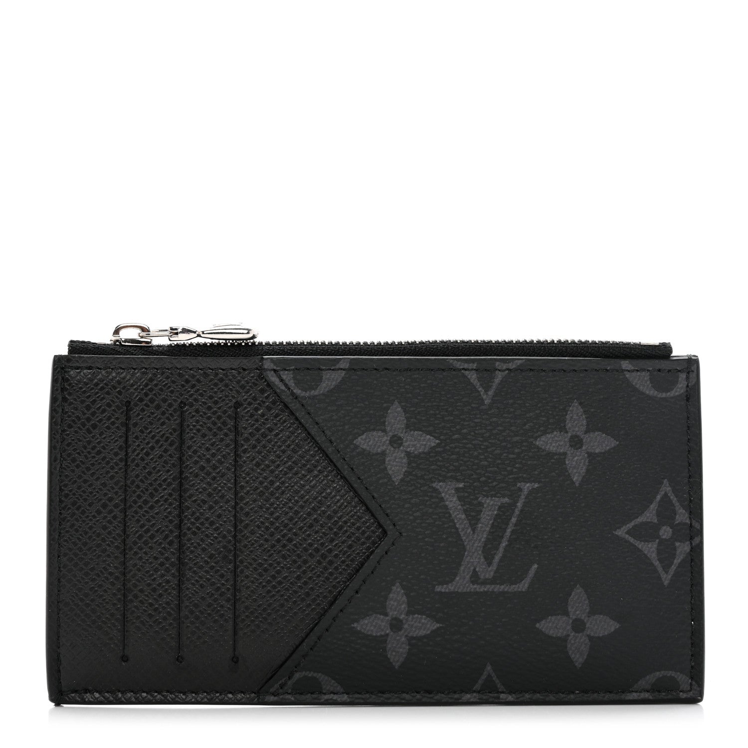 Louis Vuitton Monogram Eclipse Taiga Coin Card Holder 1 of 8