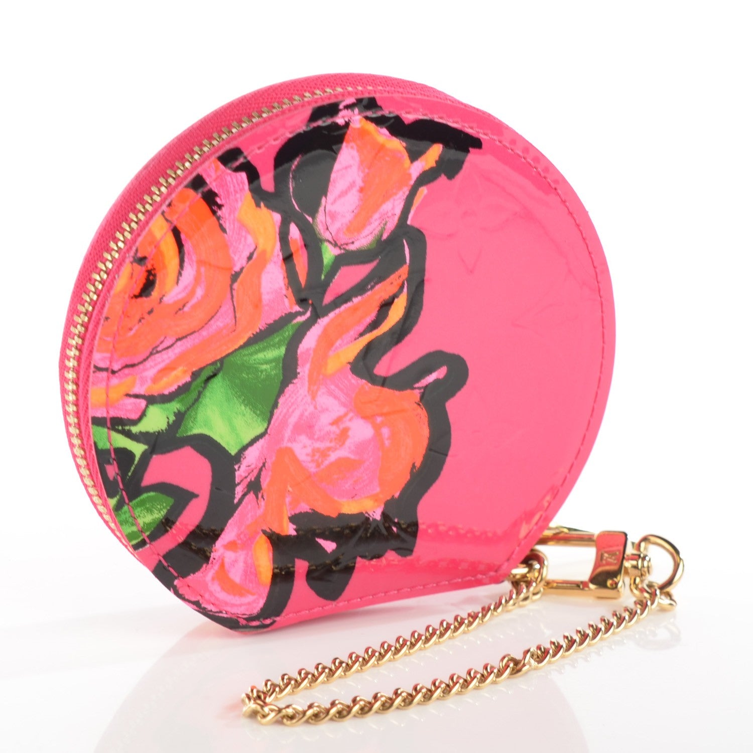 Louis Vuitton Vernis Roses Chapeau Coin Purse Rose Pop 3 of 7