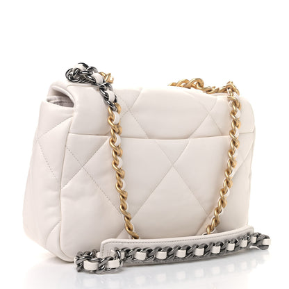Chanel Lambskin Quilted Medium Chanel 19 Flap White 2 of 5