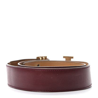 Hermes Box 32mm Fold Over H Belt 65 Rouge H 2 of 5