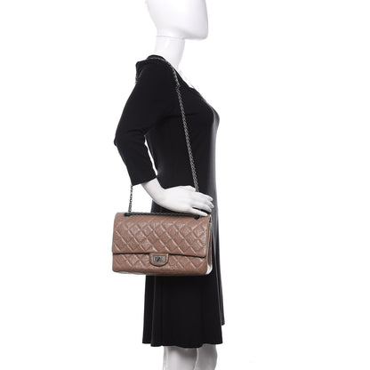 Chanel Aged Calfskin Quilted 2.55 Reissue 226 Flap Taupe 2 of 12